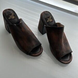 Freebird Trina open toe heeled mules
